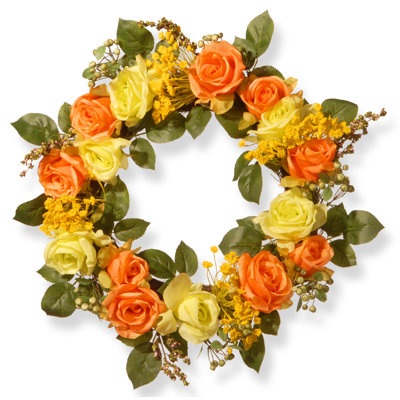 Couronne de printemps rose 20 po