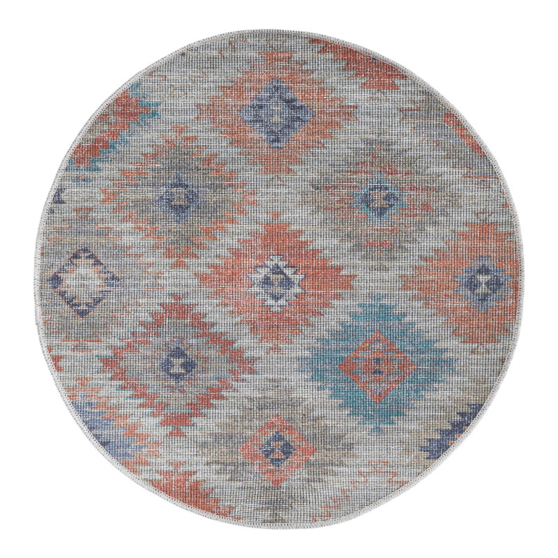 Cairo Geometric Indoor Rug, Round 3'3"