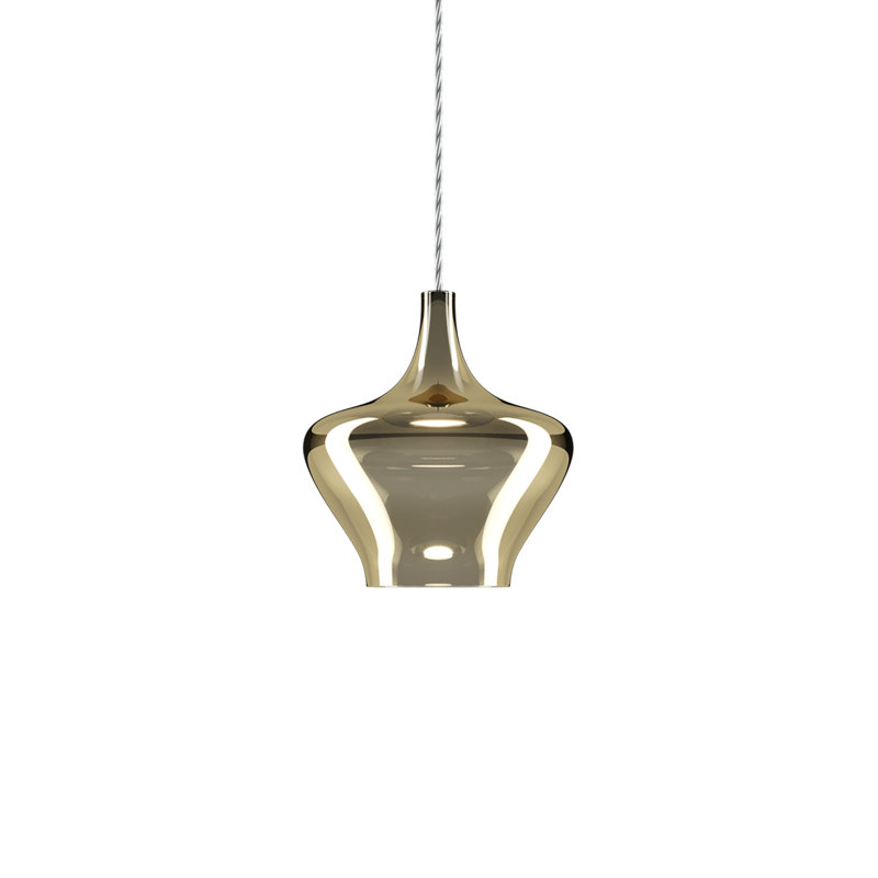 Lodes Nostalgia Suspension Lamp Transparent Cable Line-V, Gold