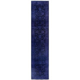 Overdyed One-of-a-Kind 2' 7" X 12' 1" Hand Knotted Area Rug