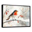 Oiseau Robin sur une branche enneigée I - oiseau, art mural-962042518-962042517-962042536