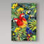 Reproduction d’art graphique sur toile tendue perroquet assis-26859943
