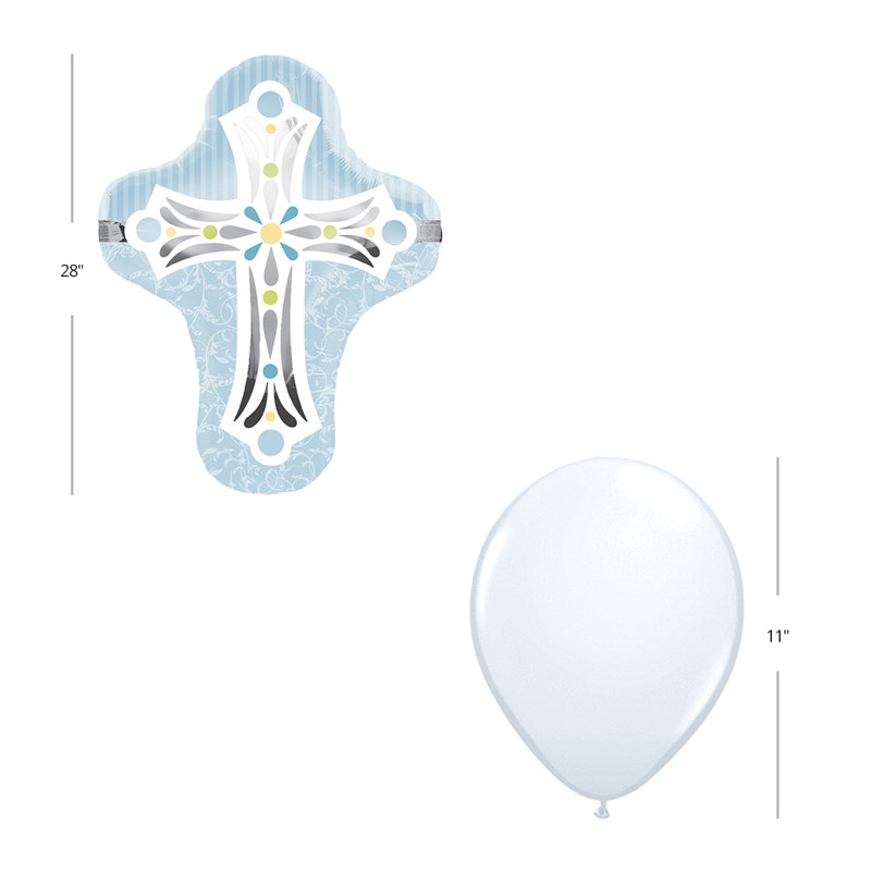 Ensemble de 19 décorations jetables en forme de ballons de baptême