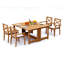 9 Pcs Grade-A Teak Wood Dining Set: 60" Square Rectangle Butterfly Table And 8 Granada Stacking Arm Chairs #11GR1408-758136930