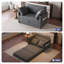 Canapé-lit en chenille convertible 51 po avec poches de rangement George-956382544