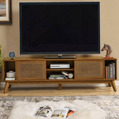Meuble télé 67,9 po Mid-Century Modern Rattan