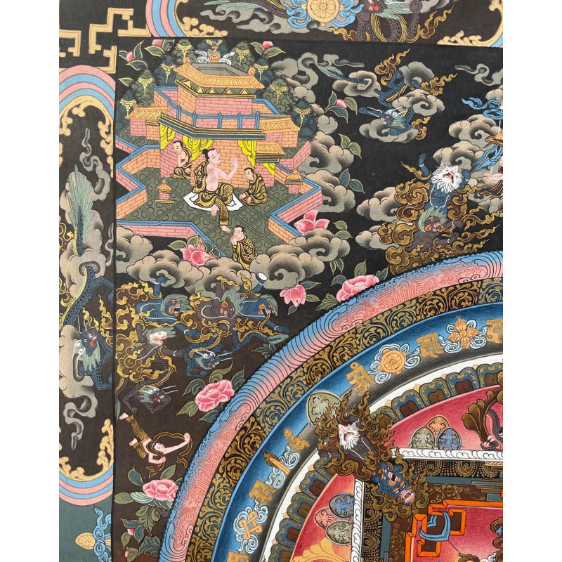 Bouddha Amitabha Thangka (Thangka sans brocart)