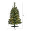 Arbre de Noël élancé vert avec lumières DEL fixes / constantes-1472648269