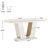55" White Conference Table, Rectangle Small Meeting Table Seminar Table for 4-6 People
