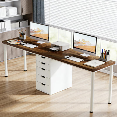 Bureau d'ordinateur, bureau pour deux personnes, bureau de travail