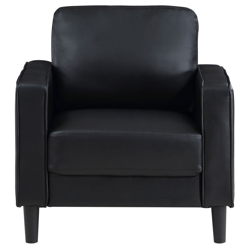 Lalittah Upholstered Track Arm Accent Chair Black, Black
