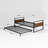 Barrett Metal Daybed with Trundle Pull-Out - Sturdy Black Metal frame - Modern Industrial frame