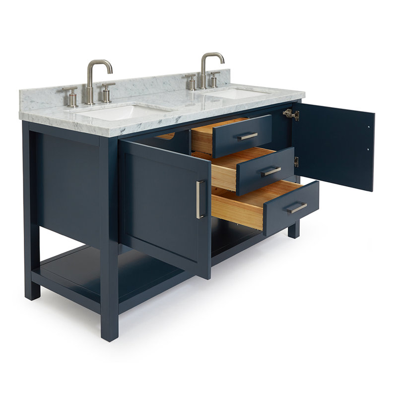 Bayhill 61'' W Double Vanity, Midnight Blue