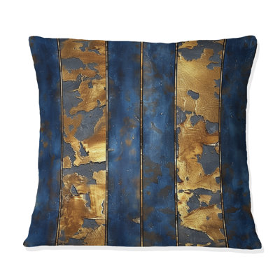 Coussin décoratif royal à rayures fines bleu royal