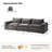 Cioffi 122"W Oversized 3 Piece Down Blend Modular Cloud Modular Sofa with Removable Cushion Cover-1447335831