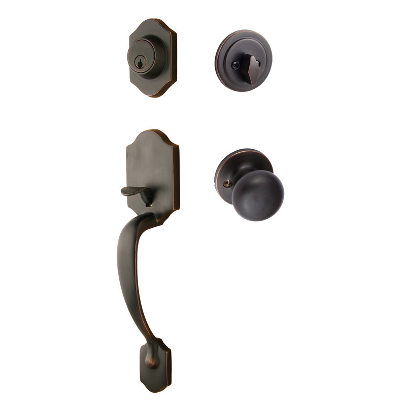 Ensemble de poignées corail, Bronze vintage, Réversible, Bouton Durango