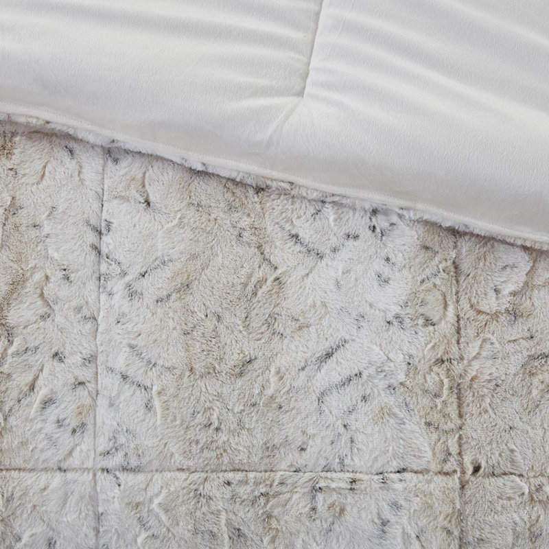 Ensembles de literie luxueux en fausse fourrure, édredon douillet en polyester pour la maison