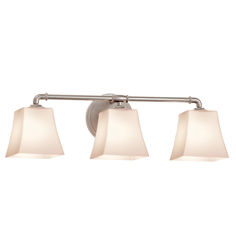 Helam 3 - Light Dimmable Vanity Light, Incandescent, Opal, Matte Black