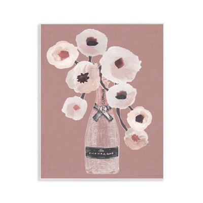 Art mural blanc coquelicots champagne par Reinders