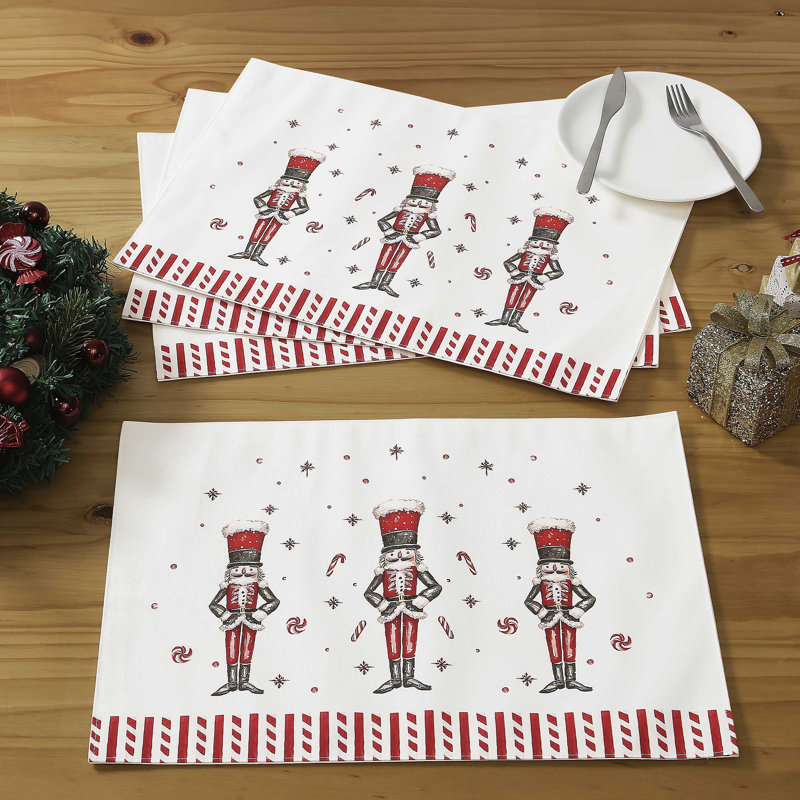  Nutcracker Candy 4-Pack Placemat Set