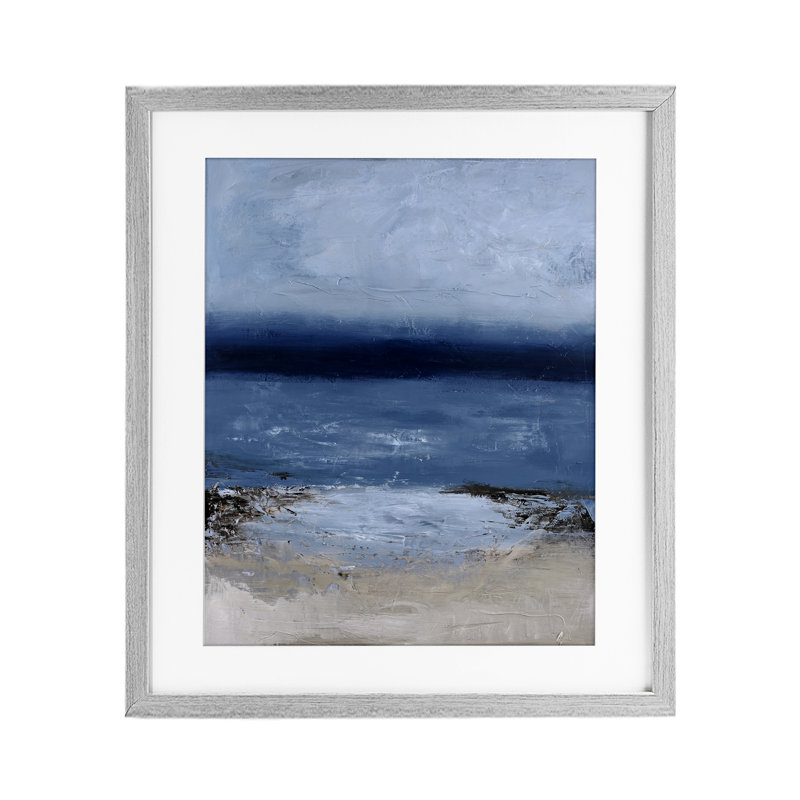 «Endless Sea Moods», reproduction sous verre encadrée, design par Design Fabrikken, Cadre de ferme gris, H 16 po x l 13 po