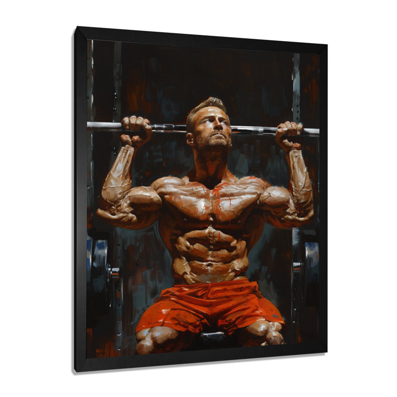 «Déterminée» haltérophile hommes de la concurrence I - décoration murale aérobie et de musculation