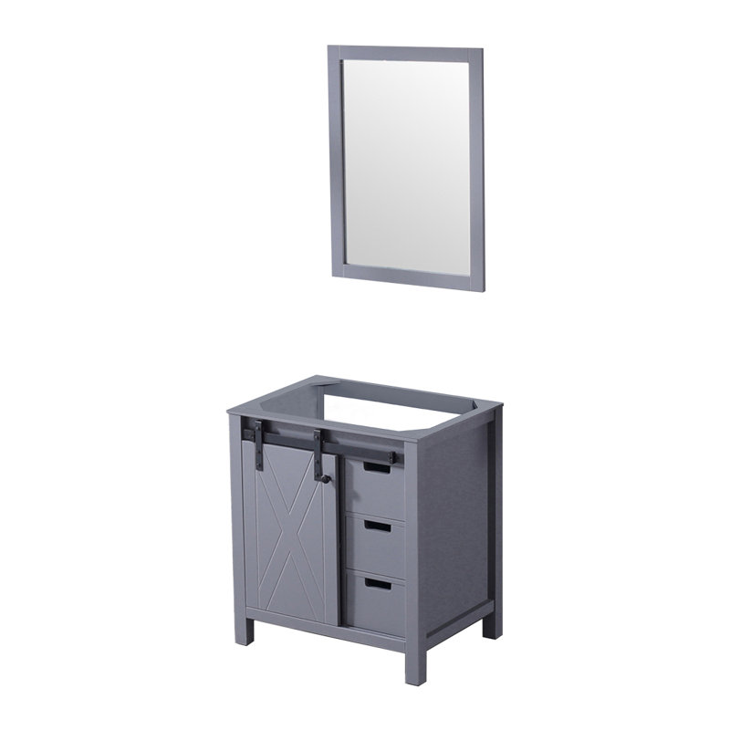 Meuble-lavabo gris foncé 30 po X P 22 po D et 28 po Miroir, Gris foncé