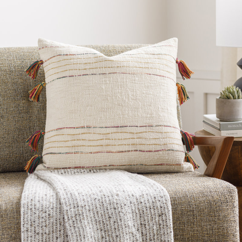 Coussin 100% coton Newburgh, 20 po x 20 po, Pas de bourre