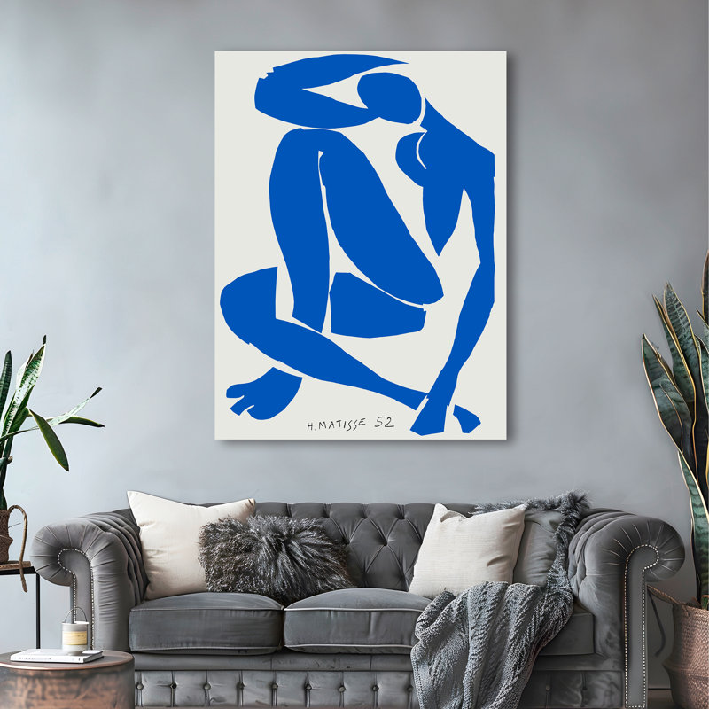 3HM7477 Blue Nude IV by Henri Matisse - Wrapped Canvas Print, 100cm H x 70cm W