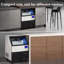 Machine à glaçons commerciale, machine à glaçons sous le comptoir en acier inoxydable 176LBS / 24H avec écran LCD, bac à glaçons de 99 lb, machine à glaçons commerciale autoportante pour restaurant, bar, café, maison