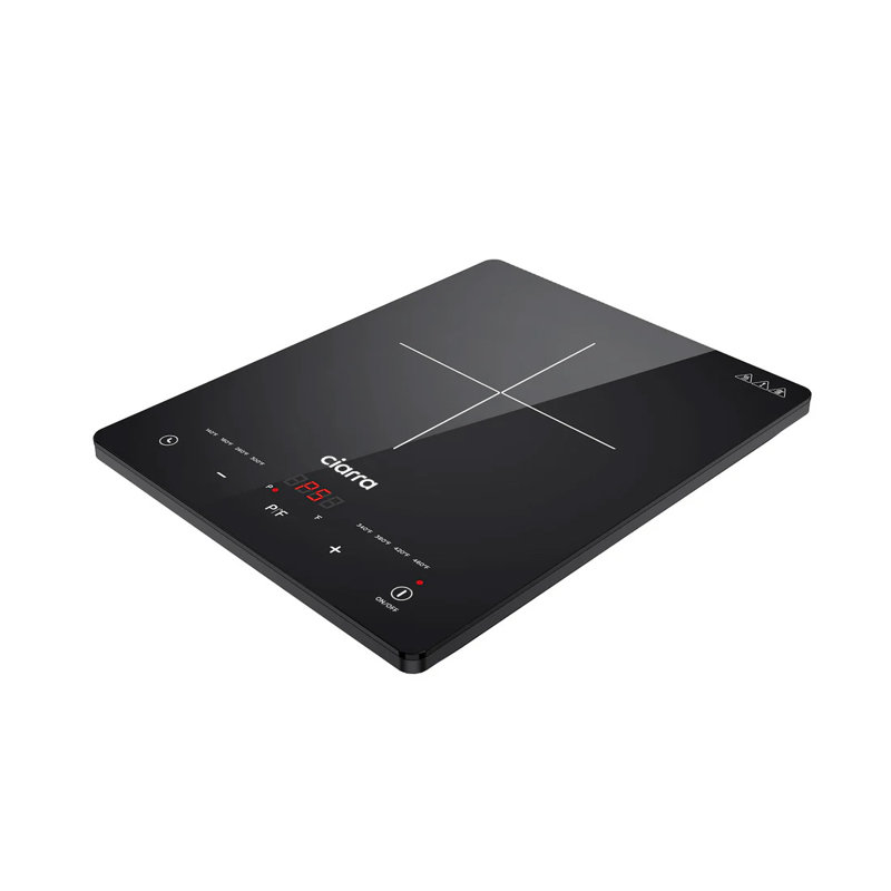 Ciarra Black Glass Portable Induction Cooktop with Touch Control