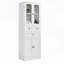 Armoire de salle de bain haute polyvalente avec plusieurs compartiments et fabrication durable