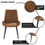 Chaises de salle à manger Modern Brown - Pieds en métal épais pour une durabilité ergonomique-1426256592-1426256594