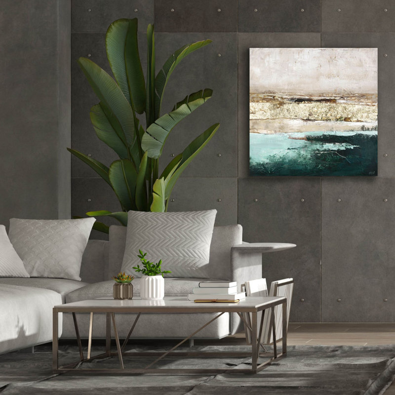  «Turquoise Pools» par Design Fabrikken, art mural sur toile, H 37 po x l 37 po