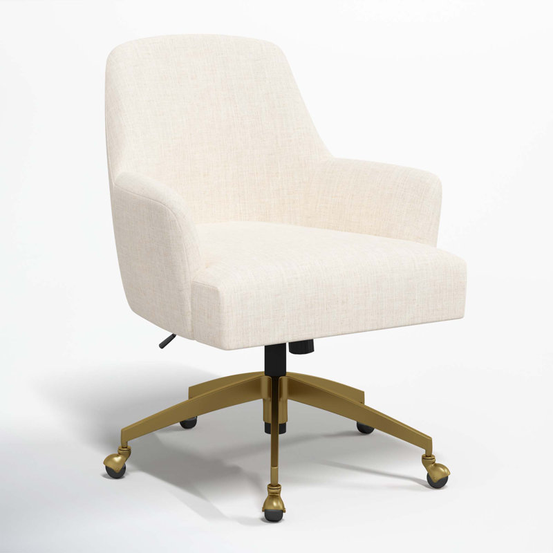 Chaise de travail Ambau, Lin classique talc
