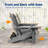 Smooth Motion Glider Adirondack Chair, 3-Position Adjustable Outdoor Chair, HDPE Easy Assembly & Ergonomic Back Support for Patio-126056223