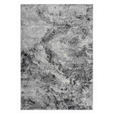 Rug Branch Contemporary Abstract Splash Grey Black Indoor Area Rug