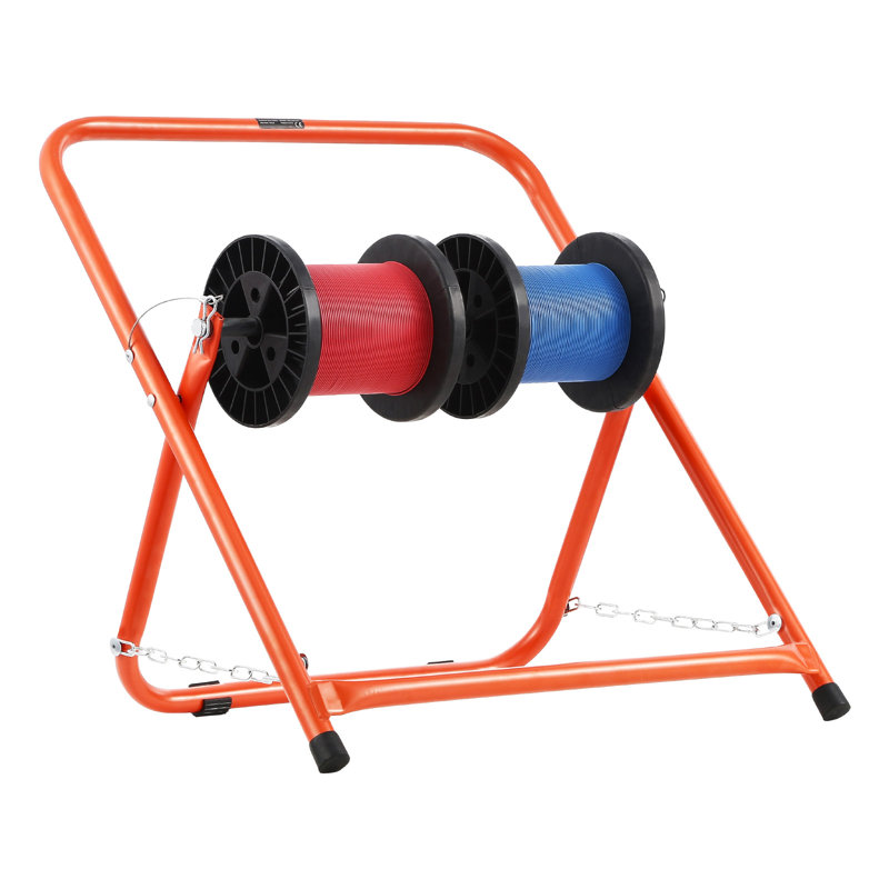 Porte-câbles, cadre en acier robuste, porte-bobine pour fils électriques, distributeur de fil portable pour bobines de diamètre jusqu'à 20 po, capacité de 100 lb pour les enrouleurs de câble, commerce de détail industriel électrique