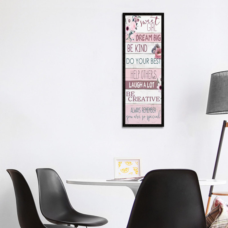 Sweet Girl by Kimberly Allen - Panoramic Print on Canvas, 121.92 cm H x 40.64 cm W, Black Framed