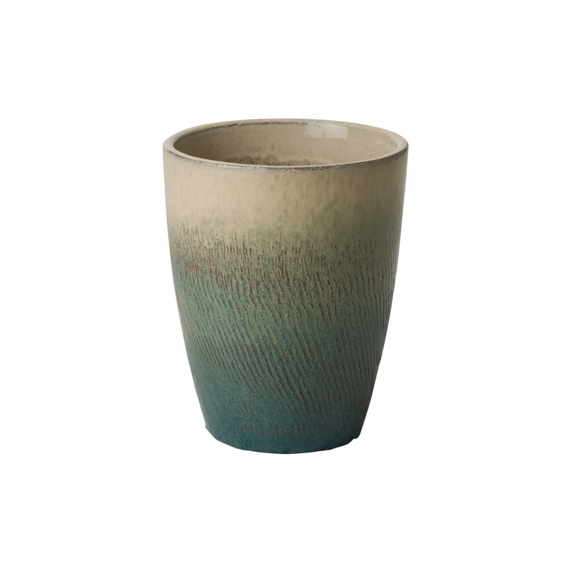 Aruba Ceramic Pot Planter, 12" H x 9.5" W x 9.5" D