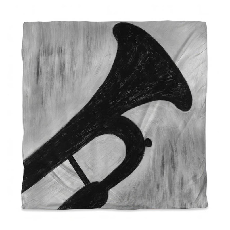 Housse de couette Silhouette of a Trumpet | Décoration musicale pour la maison