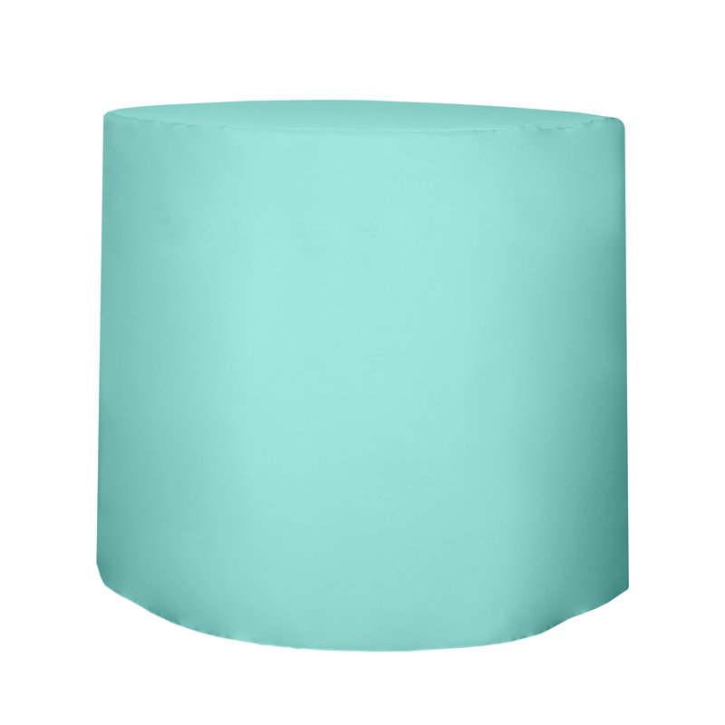 Javin Solid Color Round Tablecloth, Aqua Blue, 2