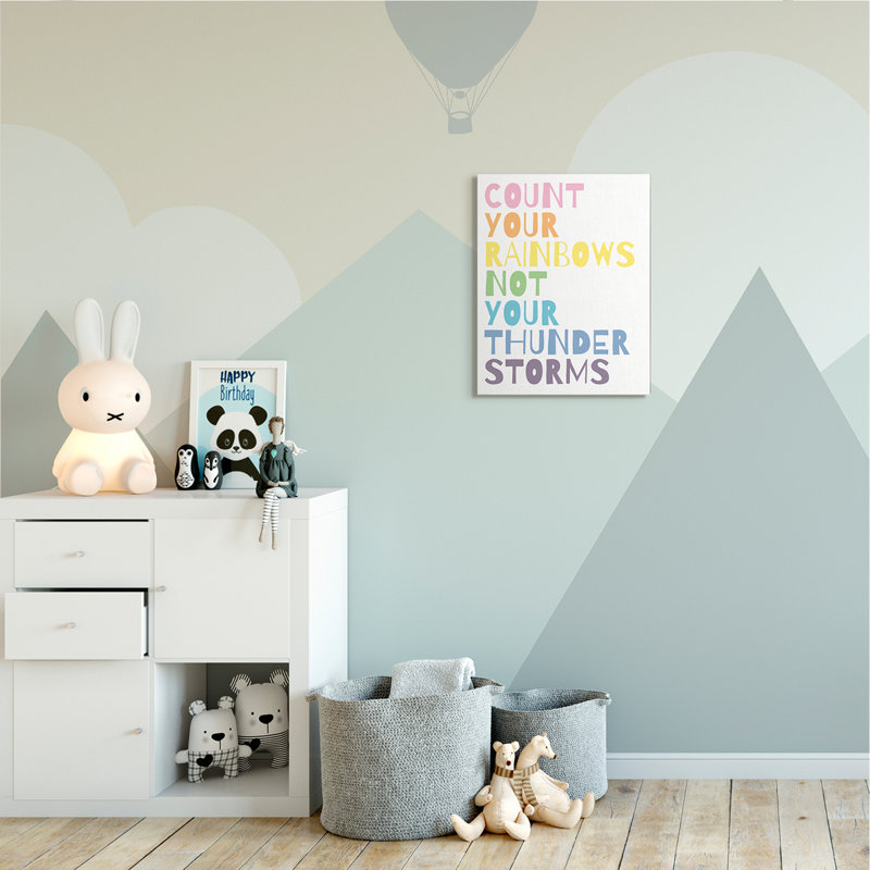 Texte de l'arc-en-ciel Bittner Count Rainbows Not Thunder Storms, Toile tendue, H 20 po x l 16 po x P 1,5 po
