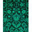 Tapis noué à la main unique en son genre Holsworth - vert