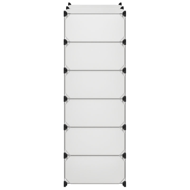 12 Pair Stackable Shoe Storage Cabinet