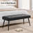 40'' Wide Modern Upholstered Tufted Entryway Bench with Metal Legs-1608001016-1607385566