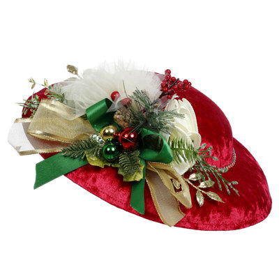 Hat Ornament, Red - 11.5 X 11.5 Inches