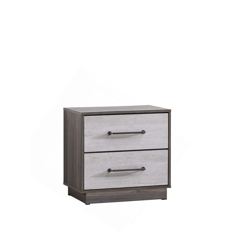 Table de chevet moderne en bois avec 2 tiroirs pour le rangement et l'organisation de la chambre