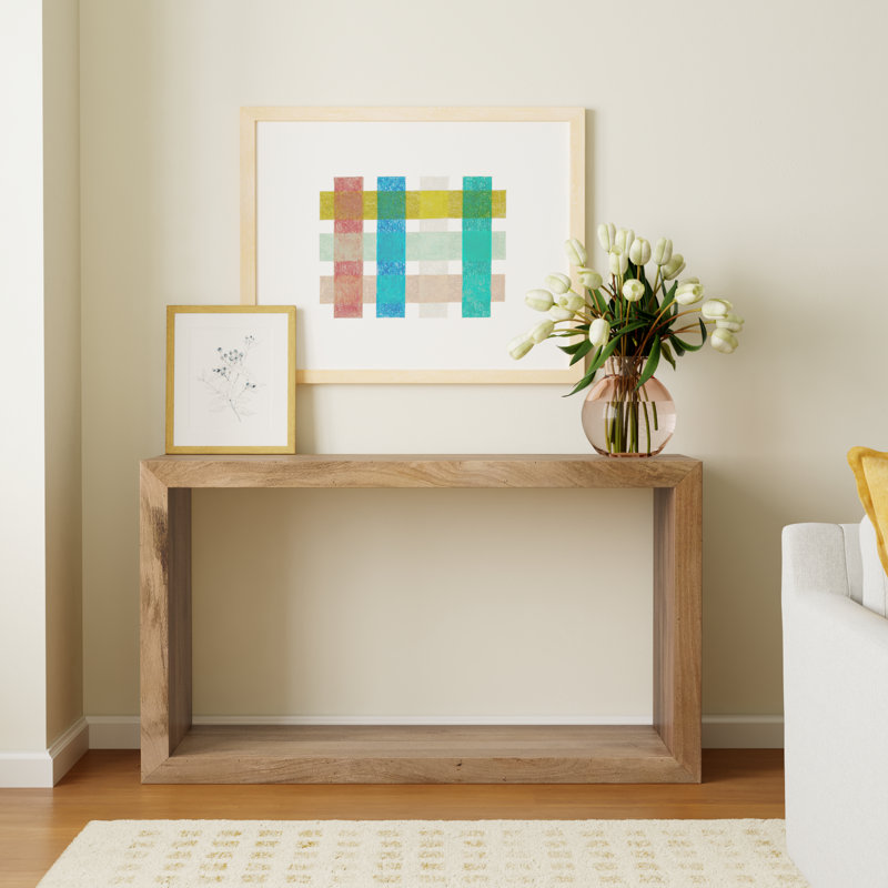 Alberry 52'' Solid Wood Console Table, Natural Brown