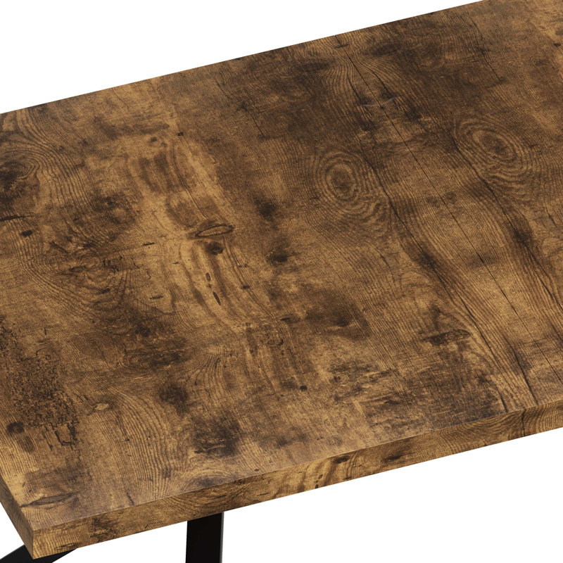 Mona Rectangular 78.74'' L x 35.43'' W Stretch Dining Table, Brown